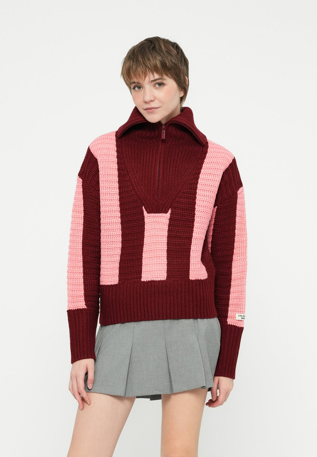 Colourful Rebel STRIPE ZIP PULLOVER