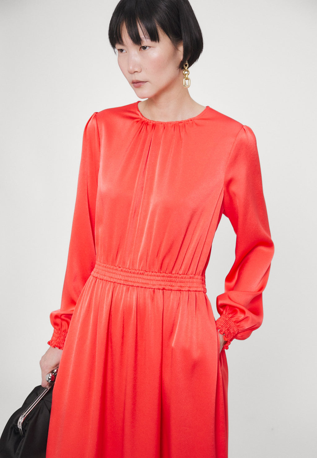 MICHAEL Michael Kors PALM OPEN BACK MIDI DRESS