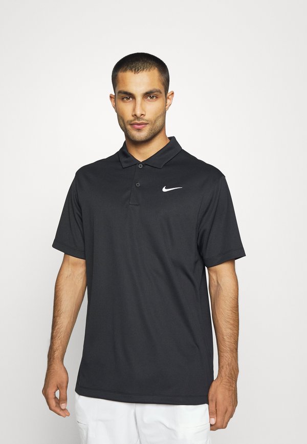 Nike Performance SOLID - Polo shirt - black/white