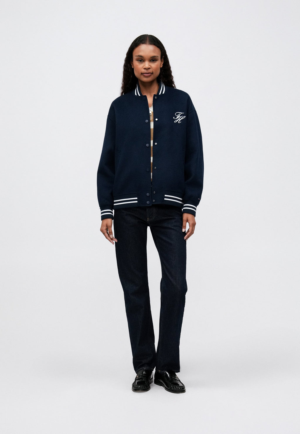 DOUBLE-FACED WOOL BLEND BOMBER JACKET Media 2