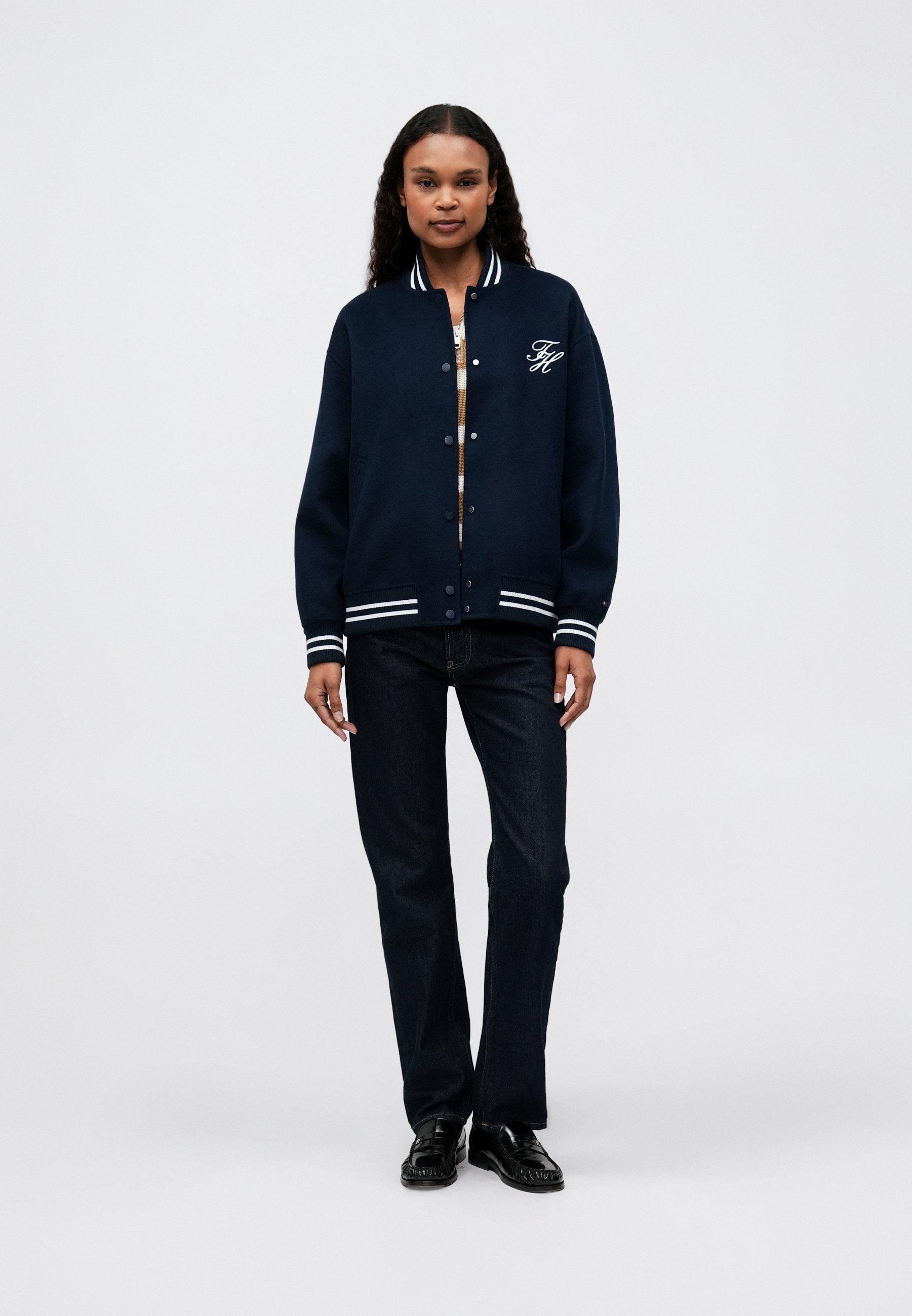 DOUBLE-FACED WOOL BLEND BOMBER JACKET Media 2