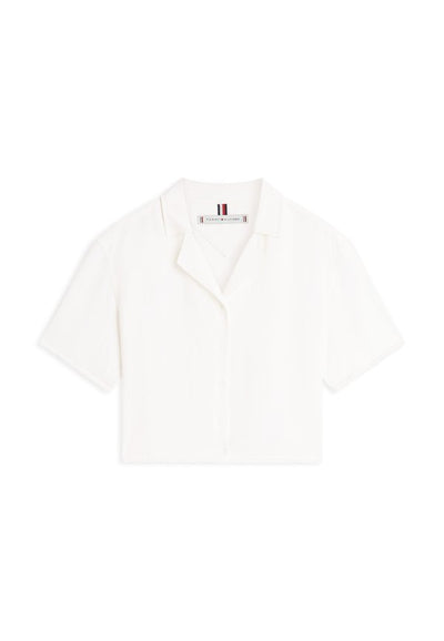 Tommy Hilfiger RELAXED FIT FRAYED LINEN BLEND SHIRT