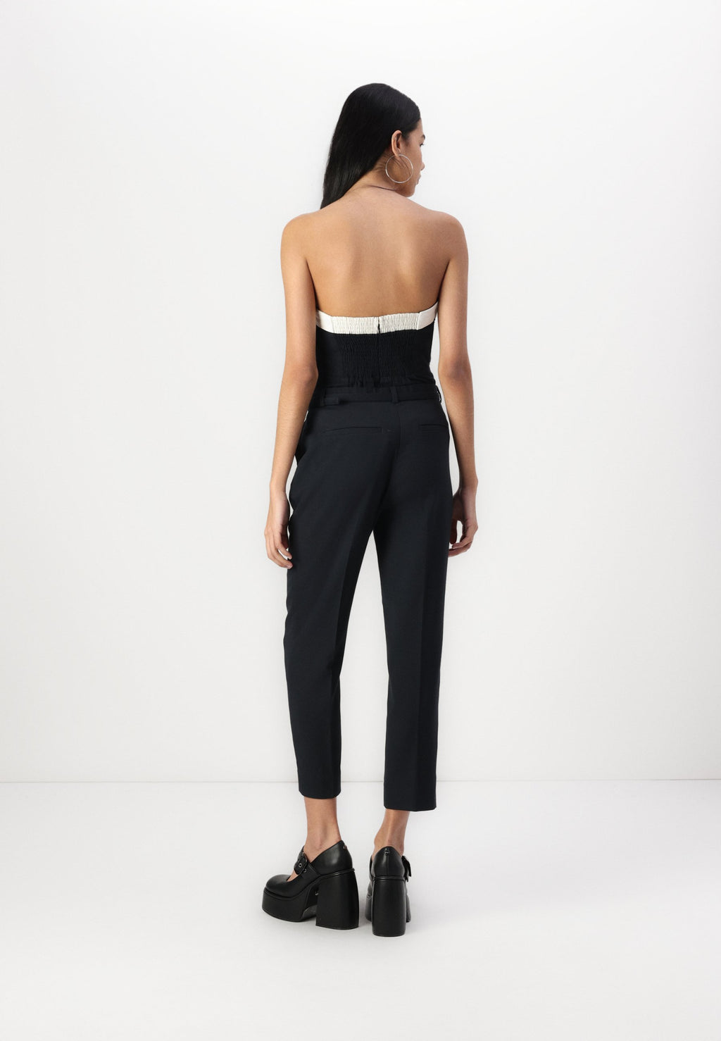 Abercrombie & Fitch High Rise Belted Ankle Straight Pant