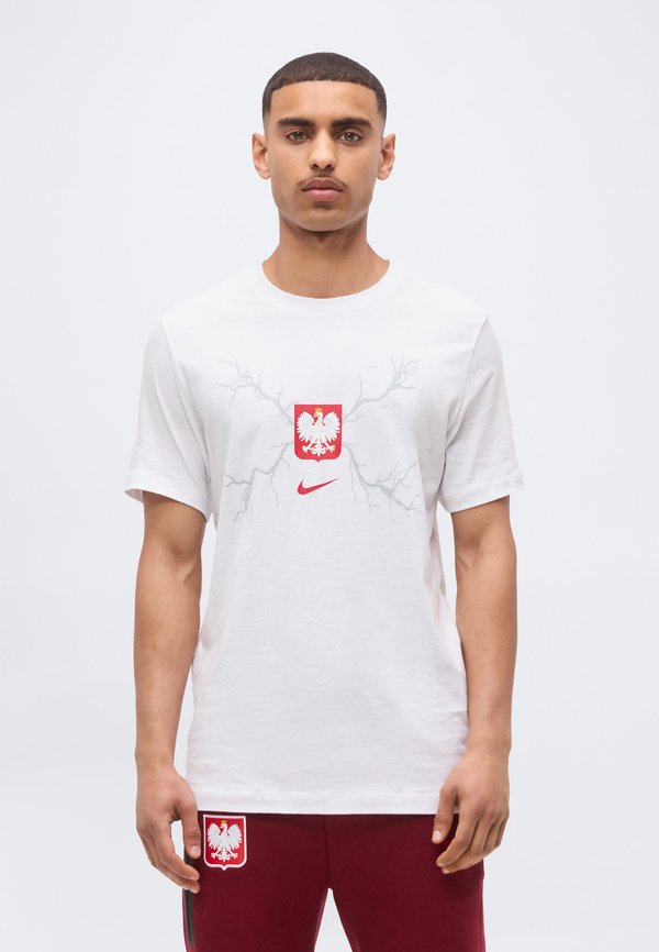 Nike Performance POLAND MENS GRAPHIC TEE - National team wear - white/sport red