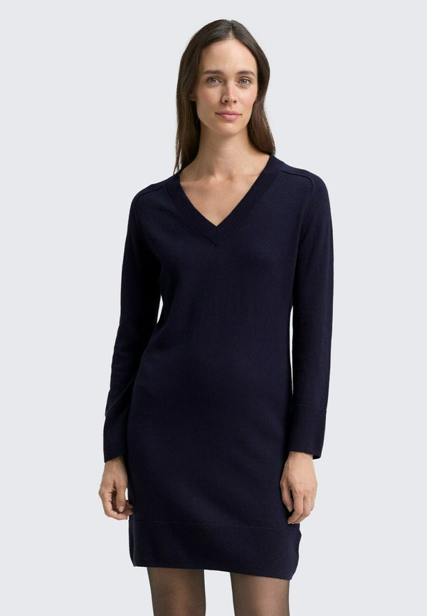 TOM TAILOR TOM TAILOR - Jumper dress - knitted navy melange