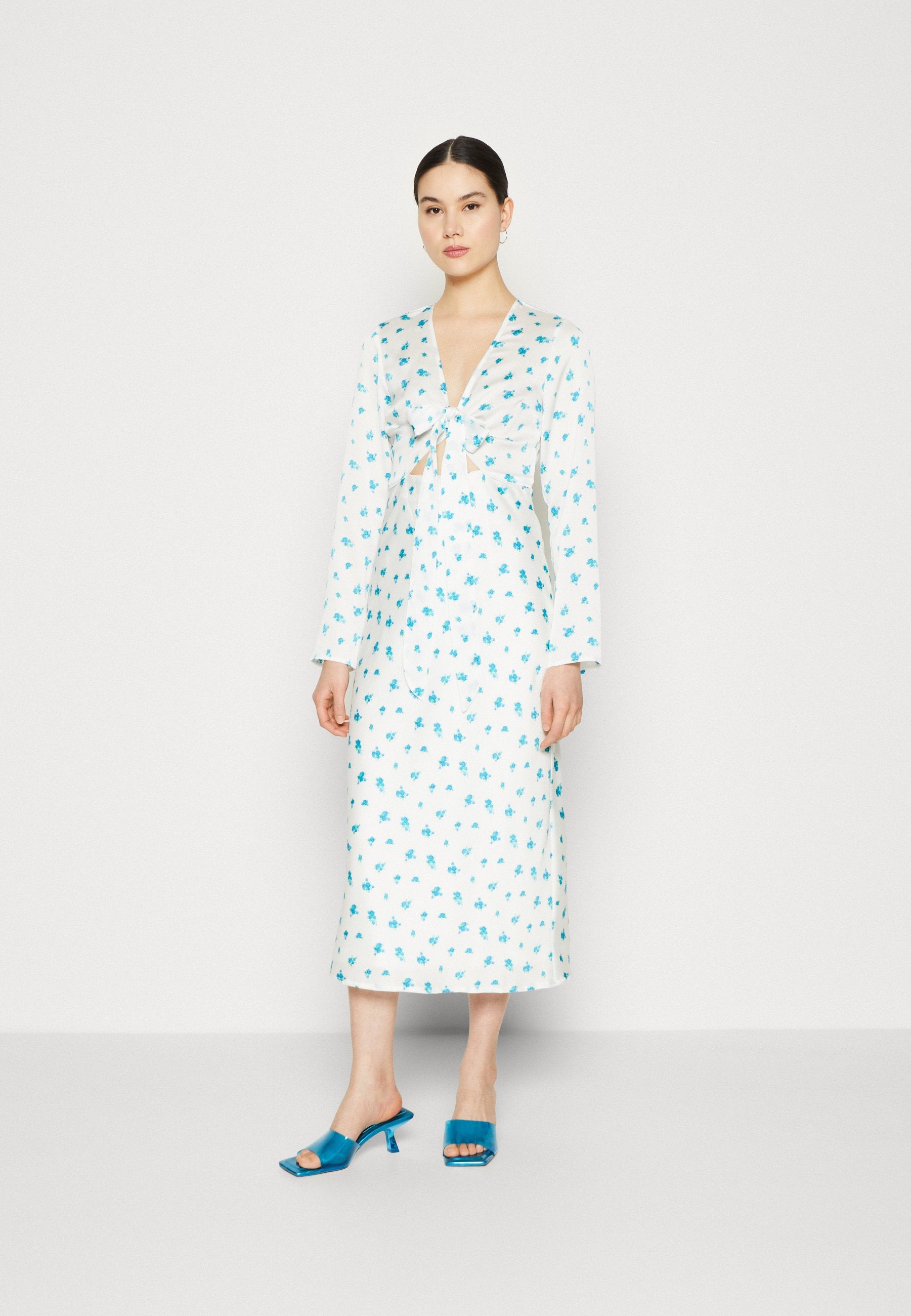 Gina Tricot TIE FRONT MIDI DRESS
