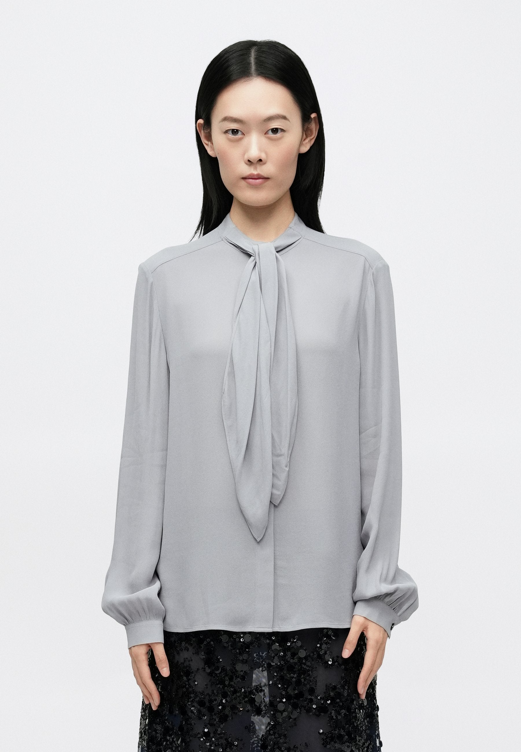 Tory Burch GEORGETTE BOW BLOUSE