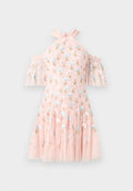 Needle & Thread DANDELION DITSY HALTER NECK MICRO MINI DRESS