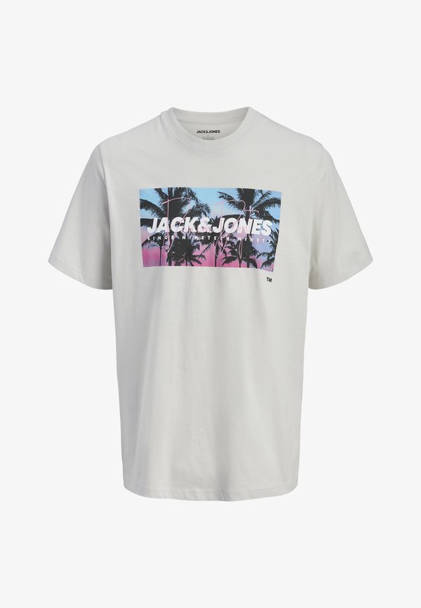 Jack & Jones JJINDIANA TEE CREW NECK - Print T-shirt - glacier gray