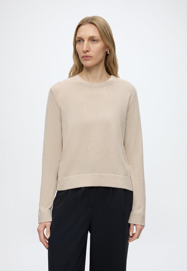 TOM TAILOR SILK BLEND JUMPER - Jumper - gravel beige melange