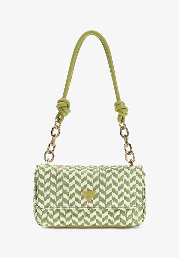 Guess TESSI FLAP SHOULDER  - Handbag - olive multi