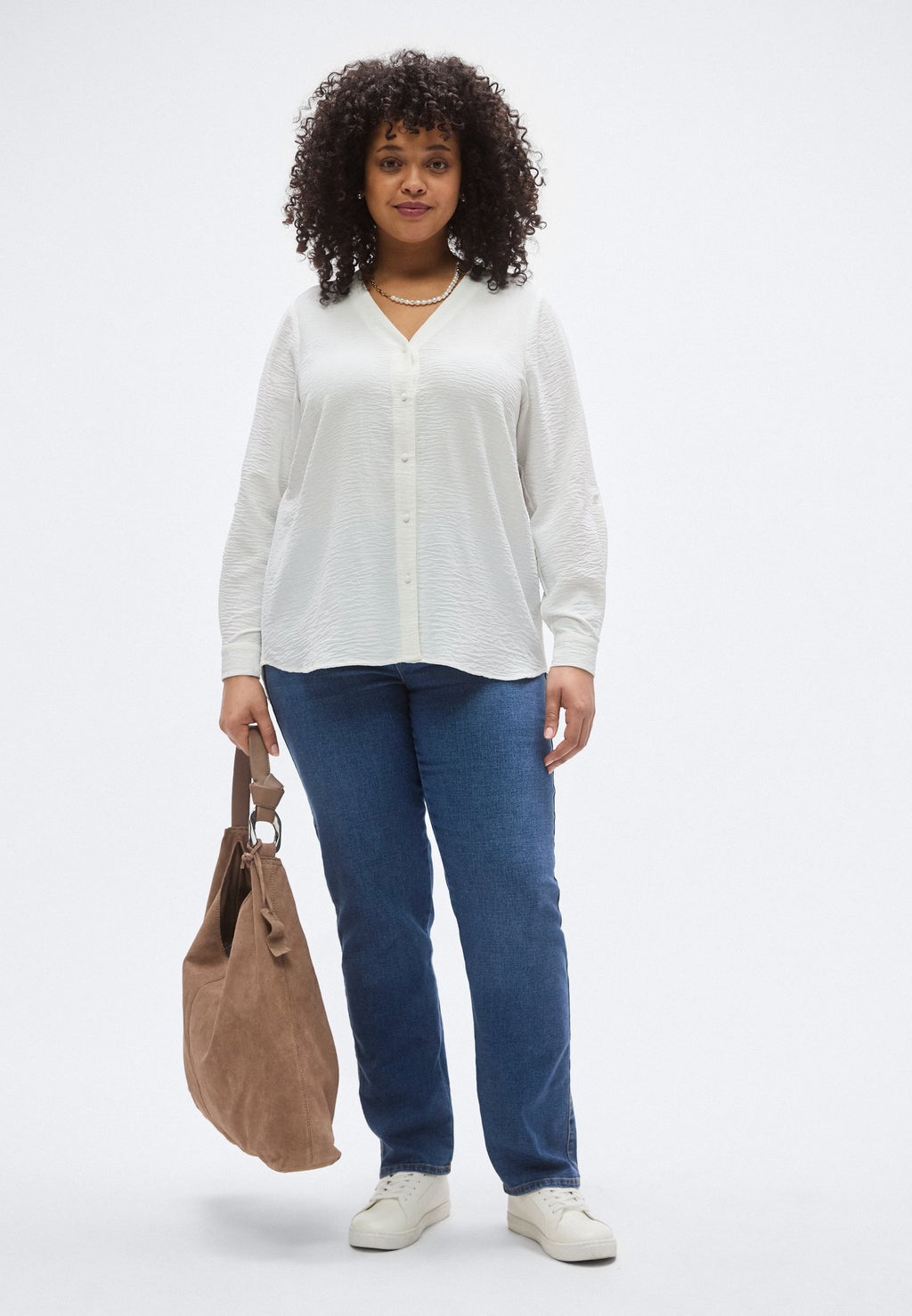 ONLY Carmakoma CARJANA METTE LIFE V NECK SHIRT