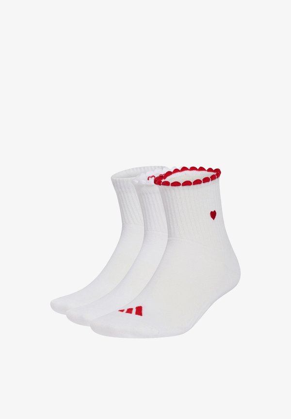 adidas Performance WMS GFX SOCK 3P - Sports socks - white/better scarlet/black
