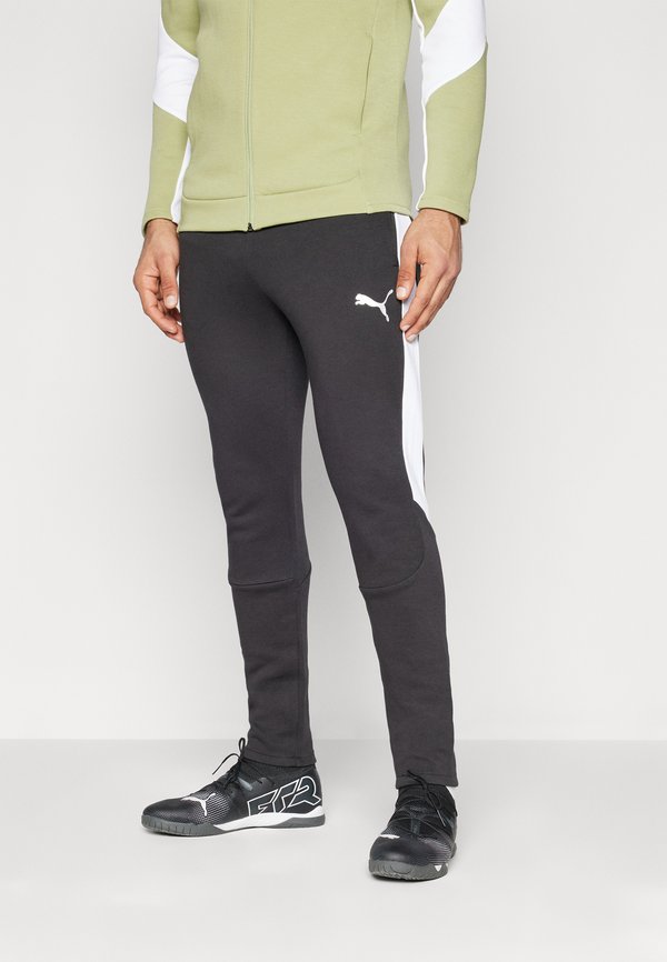 Puma PANTS - Tracksuit bottoms - black/silver/white