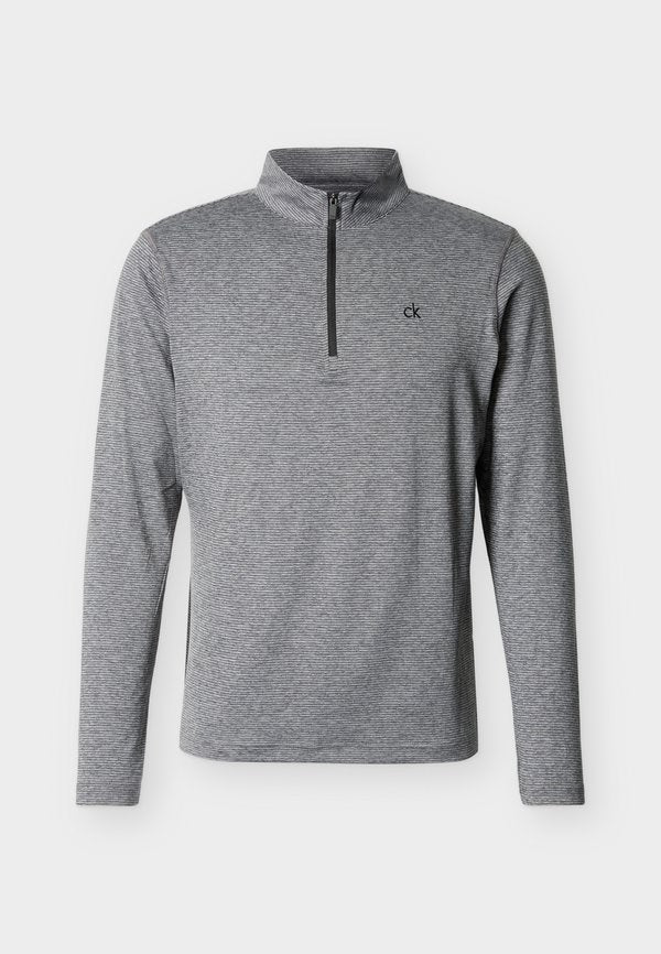 Calvin Klein Golf CRUISE ZIP - Long sleeved top - charcoal marl