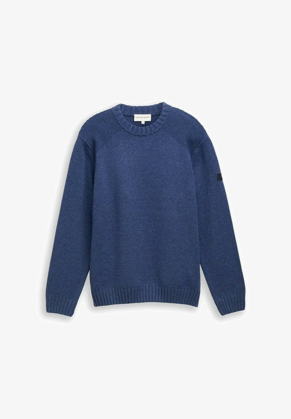 TOM TAILOR MIT DETAILS - Jumper - ocean blue melange