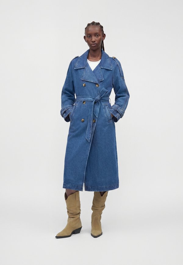 Vero Moda VMLELOU - Trenchcoat - medium blue denim