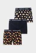 Jack & Jones JACKEVIN FOOD 3 PACK - Trunks - black/sky captain