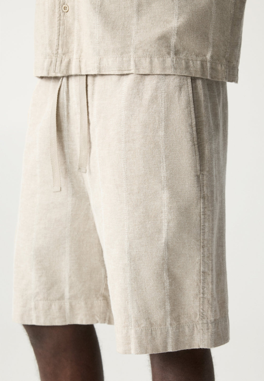 PULL&BEAR LINEN BLEND BERMUDA