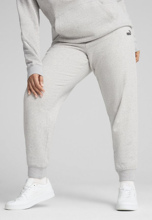 Puma LOGO JOGGING - Tracksuit bottoms - light gray heather