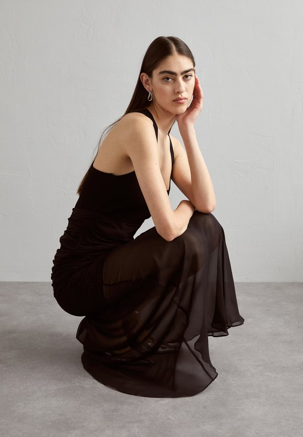 Hervé Léger RUCHED MIX TANK GOWN