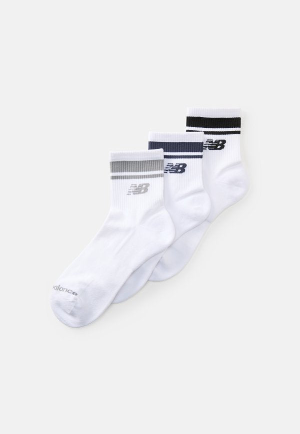 New Balance RUN ANKLE UNISEX 3 PACK  - Sports socks - whitegrey/blue/black