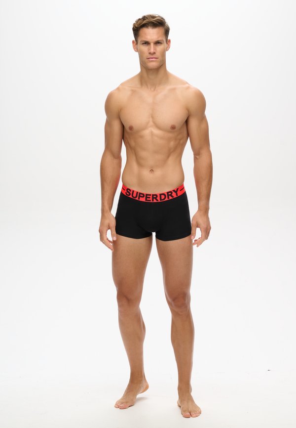 Superdry & Co TRIPLE PACK - Trunks - ath grey feeder blk stripe blk