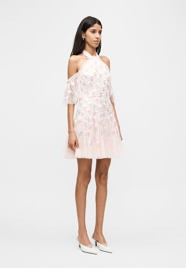 Needle & Thread DANDELION DITSY HALTER NECK MICRO MINI DRESS