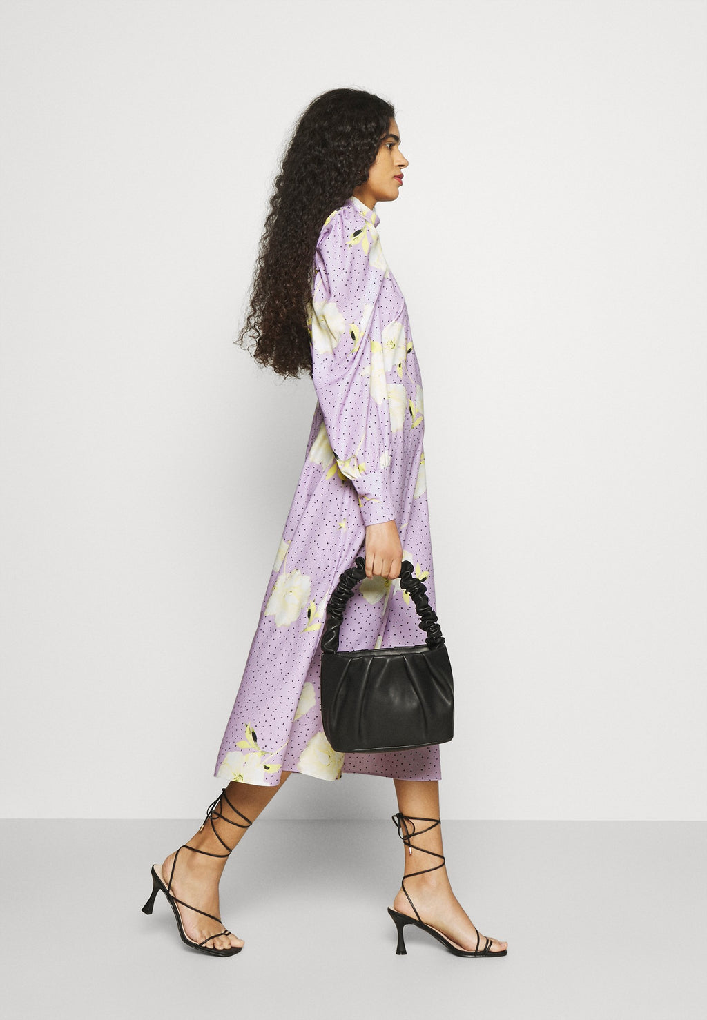 Closet PUFF SLEEVE MIDI DRESS