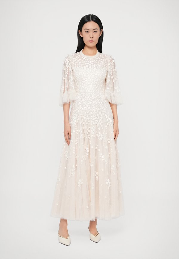 Needle & Thread SCATTER BLOSSOM ROUND NECK GOWN