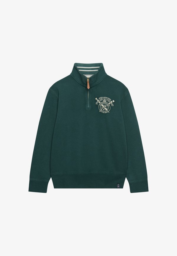 Superdry & Co SUPERDRY GOTHIC VARSITY HALF ZIP SWEATSHIRT.. - Sweatshirt - enamel green