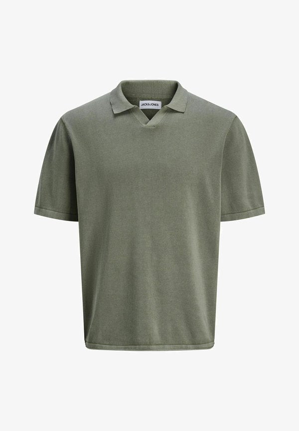 Jack & Jones Knitted Plain Knitted - Polo shirt - agave green