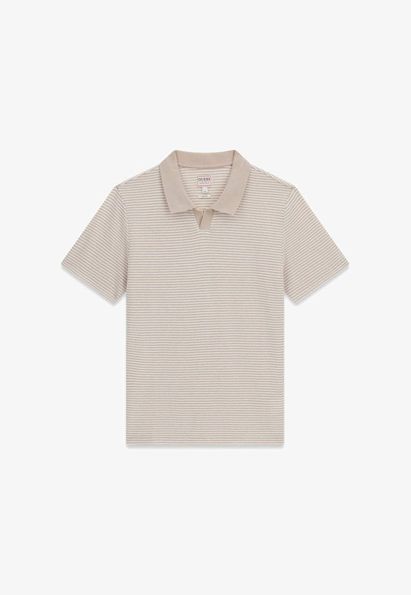 Guess GESTRICKTES POLO - Polo shirt - beige