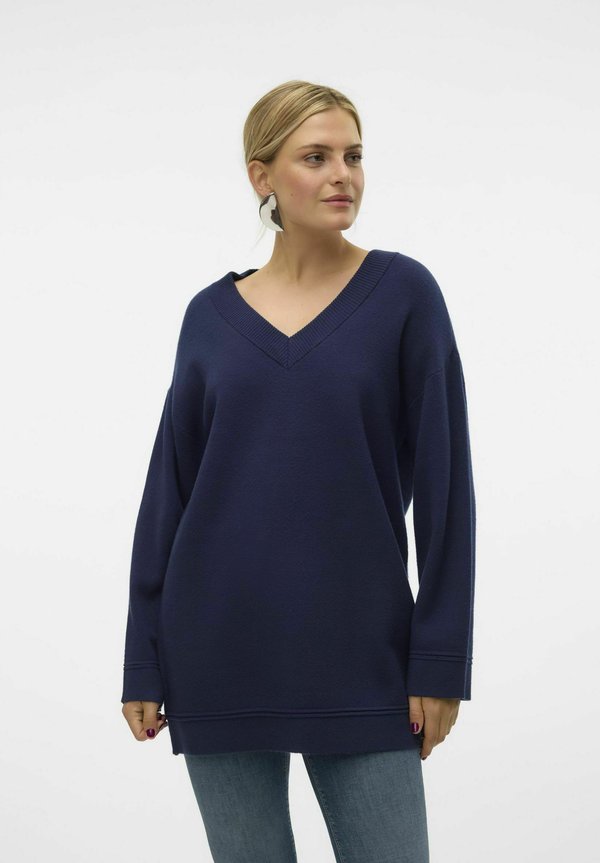 Vero Moda Knitted VMGOLD Knitted - Jumper - navy blazer