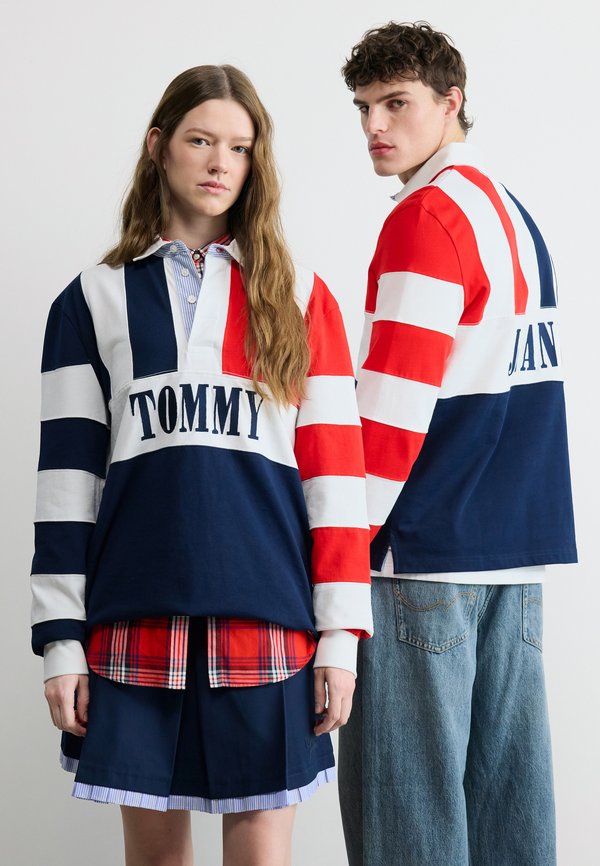 Tommy Jeans RELAXED FIT COLOUR-BLOCKED RUGBY SHIRT