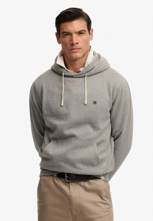 Superdry & Co MONOGRAM EMBROIDERED - Hoodie - dark vintage grey marl