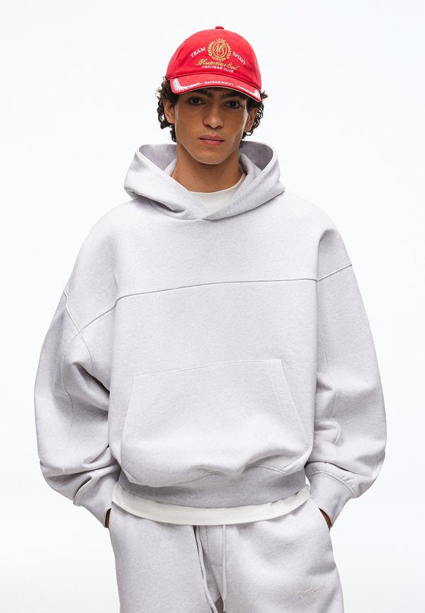 Bershka BOXY FIT - HOODIE - Hoodie - dark grey