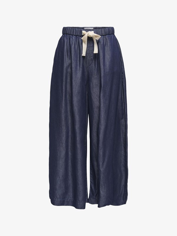ONLY Wide-fit ONLBEA High waist Wide Leg Fit Ankle length - Relaxed fit jeans - dark blue denim