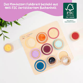 Fühlbrett Montessori Eichhorn