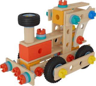 Holzspielzeug Construct Lokomotive Eichhorn