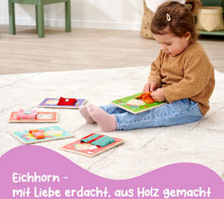 Lernbretter Holz + Stoff   Eichhorn
