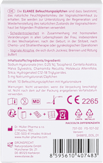 Befeuchtungszäpfchen Elanee