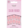 Künstliche Nägel Salon French Medium Square Elegant Touch