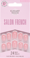Künstliche Nägel Salon French Medium Square Elegant Touch