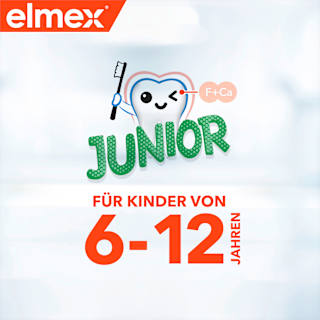 Zahnpasta Kinder Junior, 6-12 Jahren, Reisegröße elmex