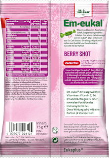 Bonbon, Berry Shot, gefüllt, zuckerfrei Em-eukal