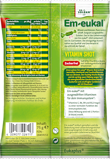 Bonbon, Vitamin Shot sauer, zuckerfrei Em-eukal