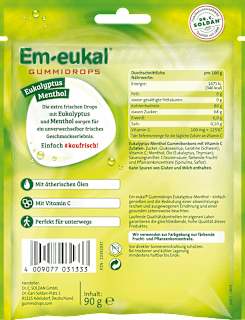 Gummidrops, Eukalyptus-Menthol Em-eukal