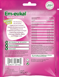 Gummidrops, Vitamin Shot Sauer Em-eukal