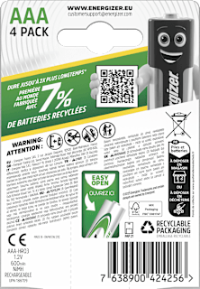 Akku Recharge Universal AAA 600 mAh Energizer